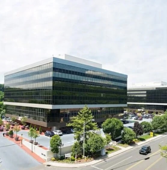 Photograph of a TriRx contract manufacturing and packaging facility building in the US